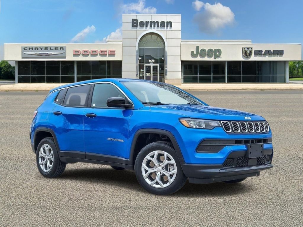 Hydro Blue Pearlcoat 2024 Jeep Compass Sport 4WD SUV / Crossover Four-Wheel Drive 8-Speed Automatic