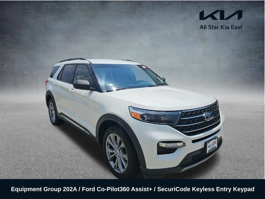 White Metallic 2022 Ford Explorer SUV / Crossover Rear-Wheel Drive Automatic