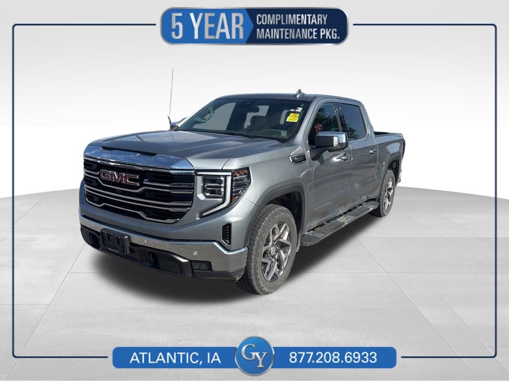Sterling Metallic 2025 GMC Sierra 1500 SLT Crew Cab 4WD Pickup Truck Four-Wheel Drive Automatic