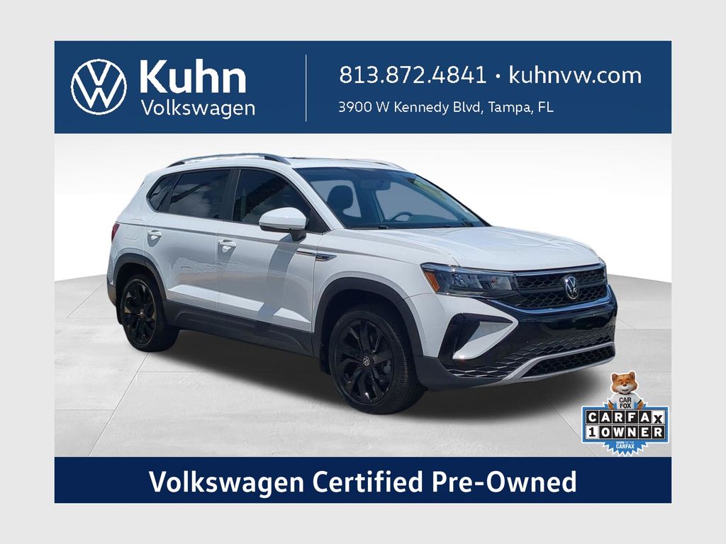 Pure White 2022 Volkswagen Taos SUV / Crossover Front-Wheel Drive 8-Speed Automatic