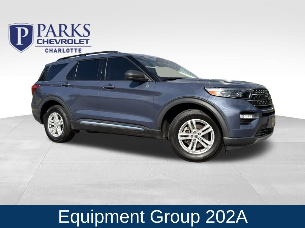 Atlas Blue Metallic 2021 Ford Explorer XLT AWD SUV / Crossover All-Wheel Drive Automatic