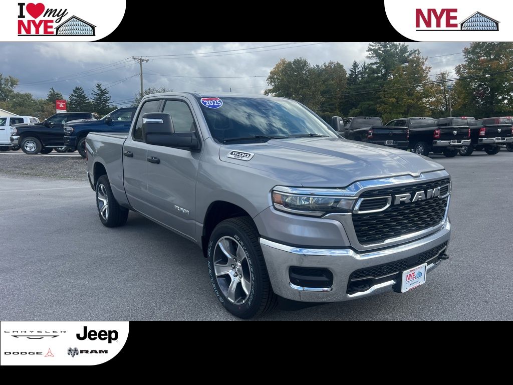 Billet Silver Metallic 2025 RAM 1500 Tradesman Quad Cab 4WD Pickup Truck Four-Wheel Drive 8-Speed Automatic