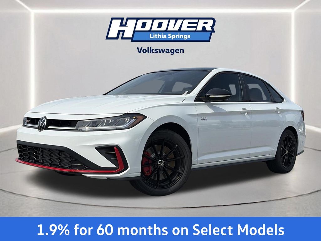 Pure White w/Deep Blk Rf 2026 Volkswagen Jetta GLI Sedan Front-Wheel Drive 7-Speed Dual Clutch