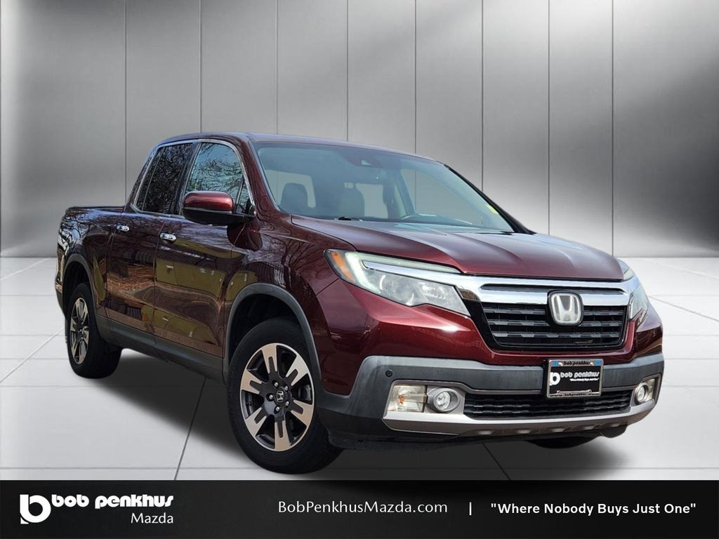 Red (Burgundy) 2018 Honda Ridgeline Pickup Truck All-Wheel Drive 6-Speed Automatic