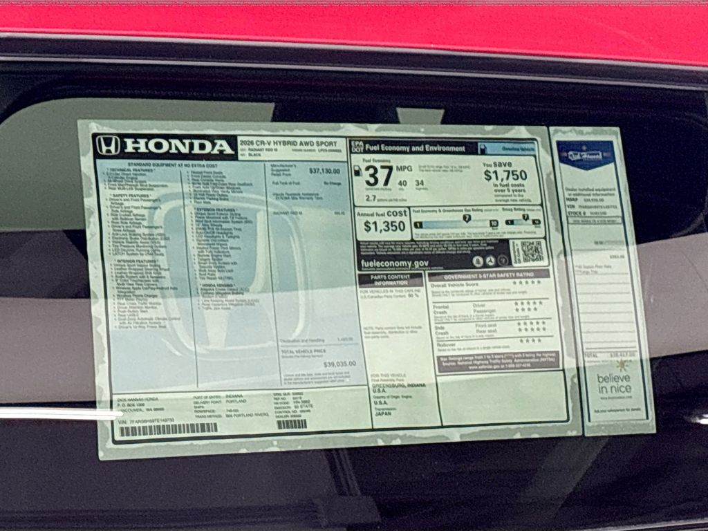 2026 Honda CR-V Hybrid Sport