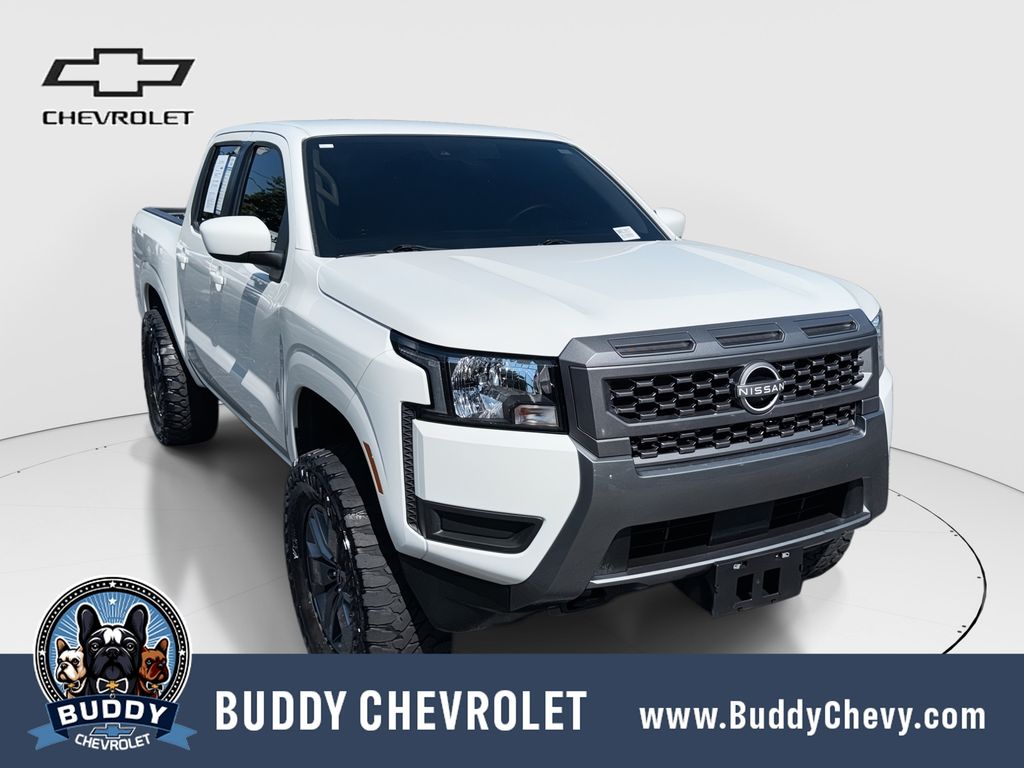 Glacier White 2025 Nissan Frontier Pickup Truck Four-Wheel Drive 9-Speed Automatic Overdrive