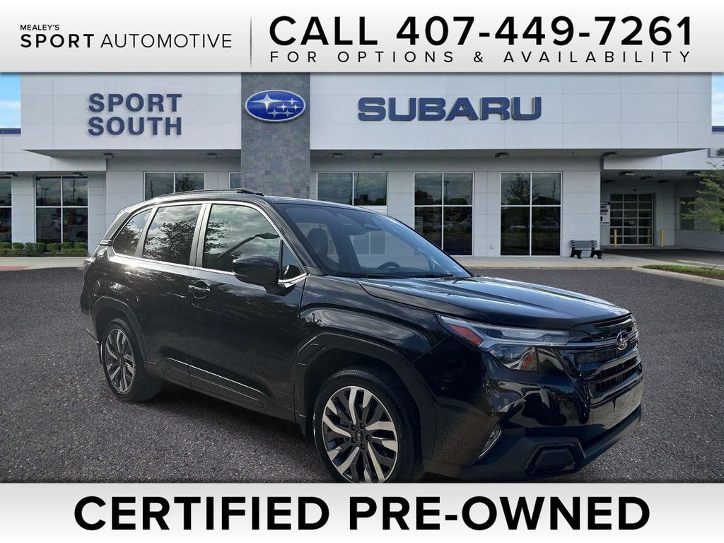 Crystal Black Silica 2025 Subaru Forester Touring Crossover AWD SUV / Crossover All-Wheel Drive Continuously Variable Transmission
