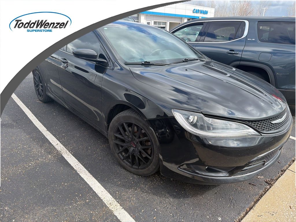 Black Clearcoat 2015 Chrysler 200 S Sedan AWD Sedan All-Wheel Drive 9-Speed Automatic