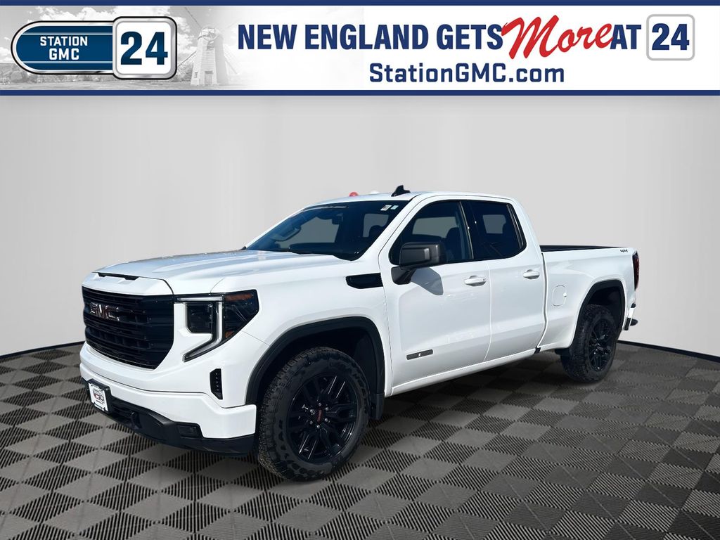 Summit White 2024 GMC Sierra 1500 Elevation Standard Double Cab 4WD Pickup Truck Four-Wheel Drive 8-Speed Automatic