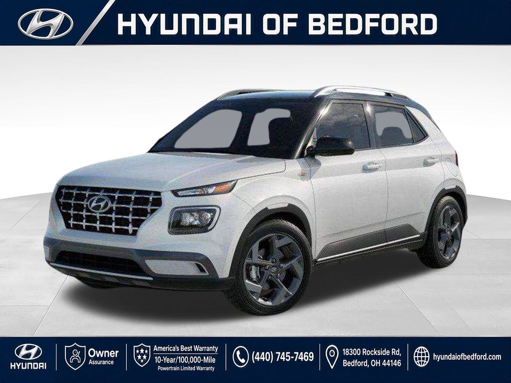 Lunar White w/Black Roof 2026 Hyundai Venue SUV / Crossover Front-Wheel Drive Continuously Variable Transmission