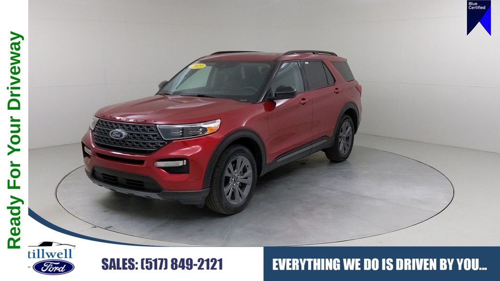 Red Metallic 2023 Ford Explorer SUV / Crossover All-Wheel Drive Automatic