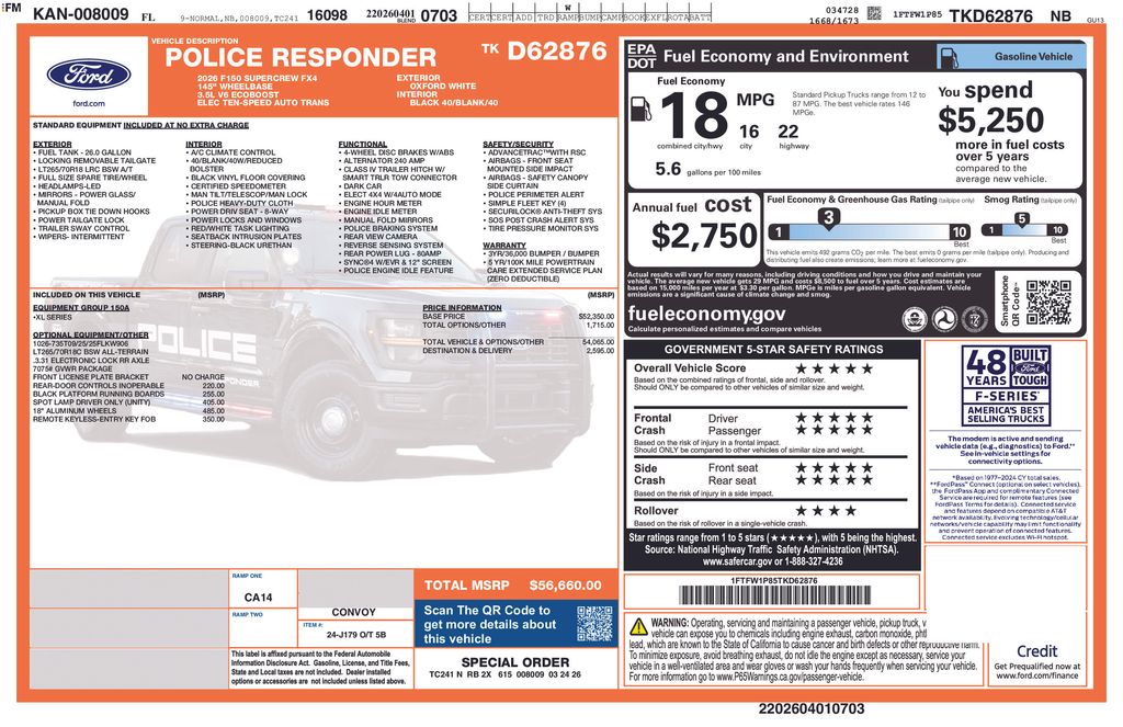 New 2026 White Ford XL image 2