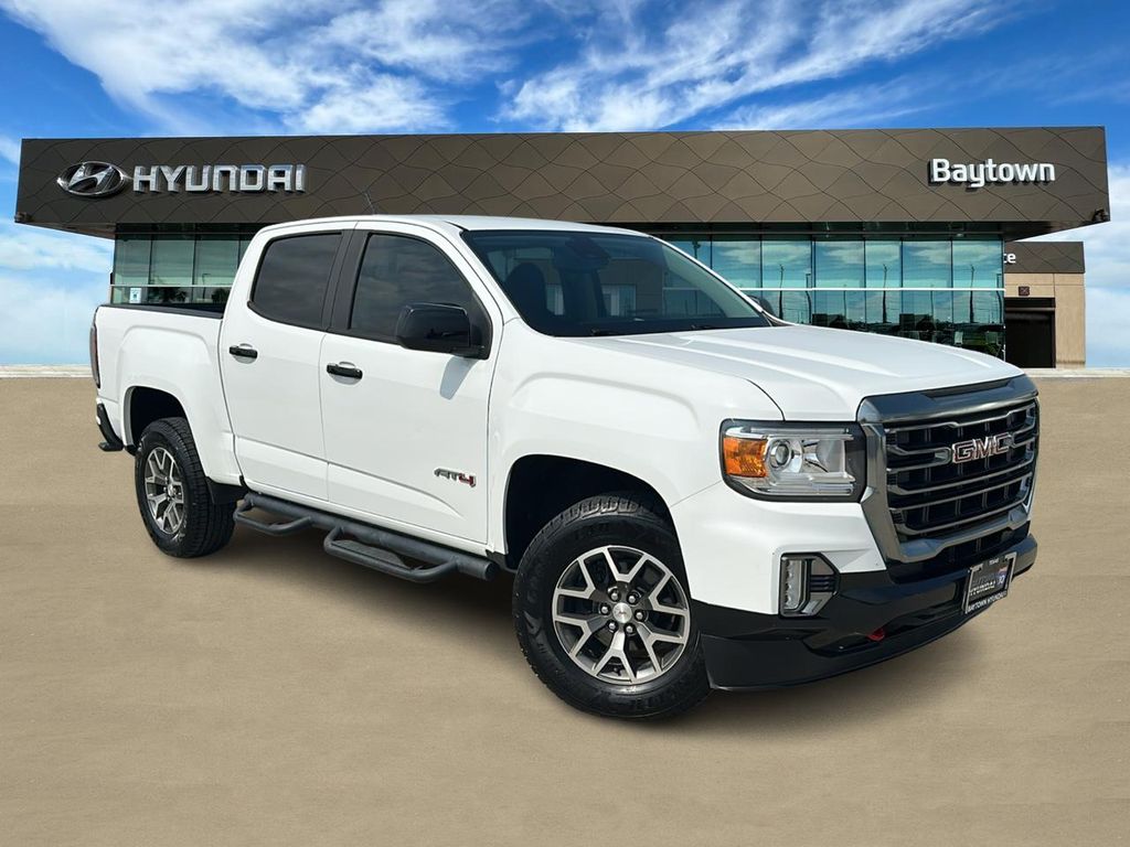 2021 GMC Canyon AT4 w/Leather White at AutoSavvy Houston Southwest