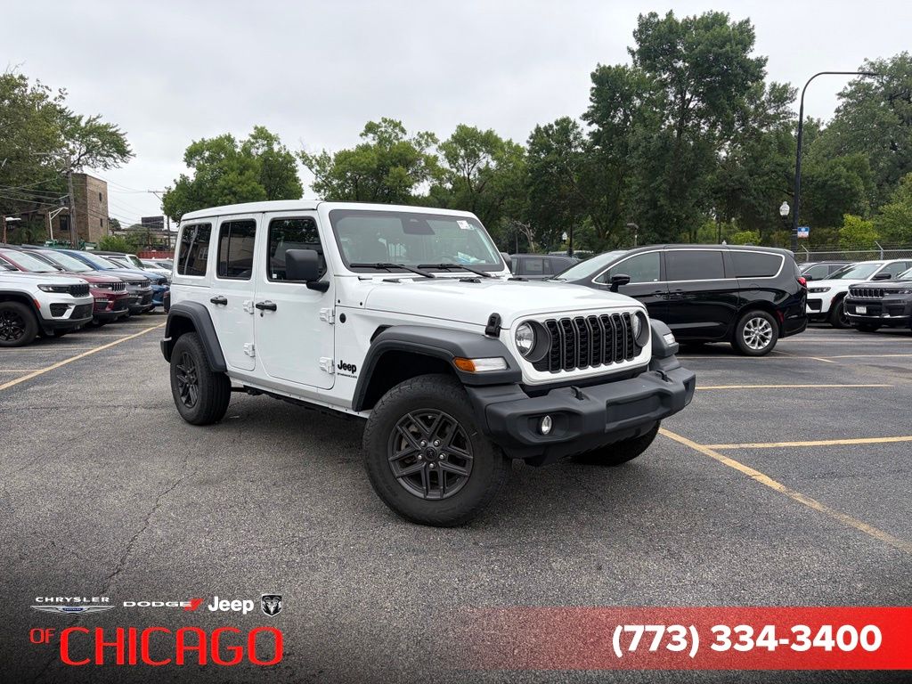 Bright White Clearcoat 2025 Jeep Wrangler SUV / Crossover Four-Wheel Drive 8-Speed Automatic