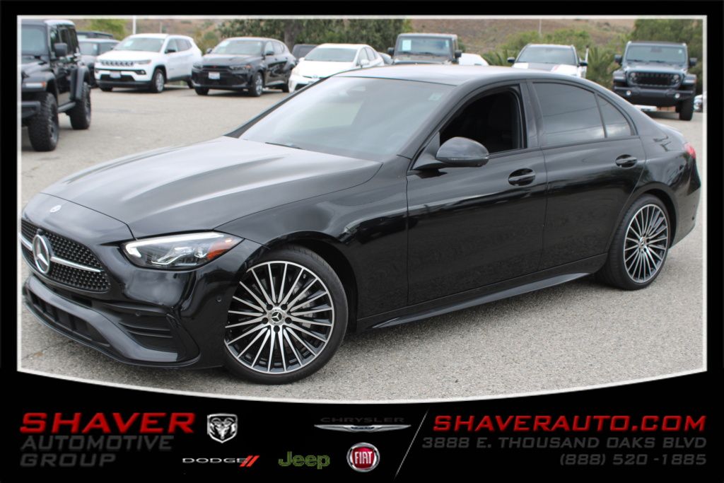 Black 2024 Mercedes-Benz C-Class Sedan Rear-Wheel Drive 9-Speed Automatic