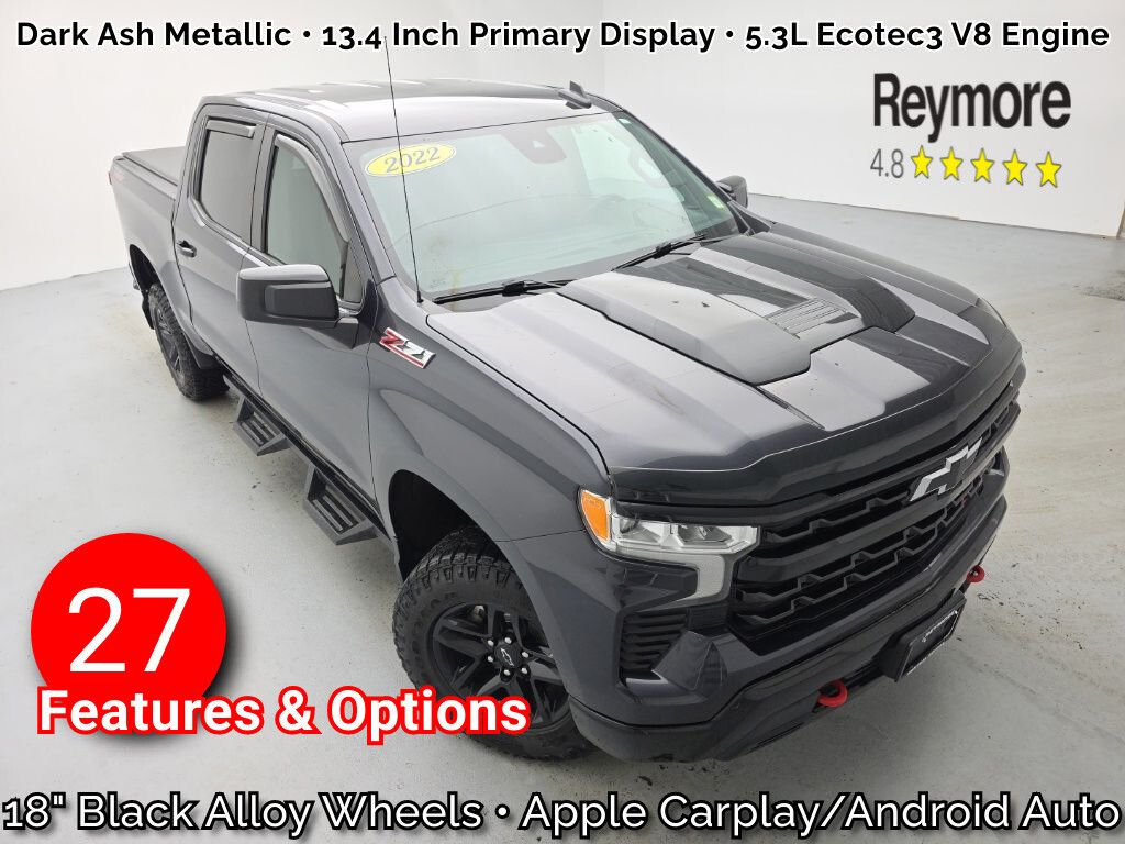 Dark Ash Metallic 2022 Chevrolet Silverado 1500 Pickup Truck Four-Wheel Drive Automatic