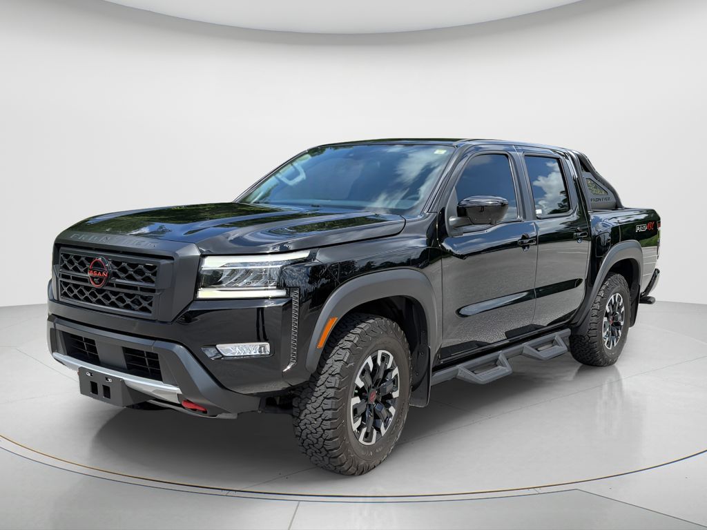 Super Black 2022 Nissan Frontier PRO-4X Crew Cab 4WD Pickup Truck Four-Wheel Drive 9-Speed Automatic