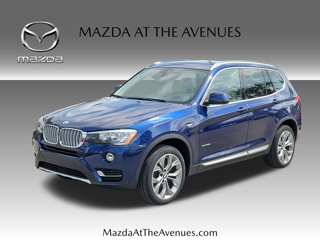 Deep Sea Blue Metallic 2017 BMW X3 sDrive28i RWD SUV / Crossover Rear-Wheel Drive 8-Speed Automatic