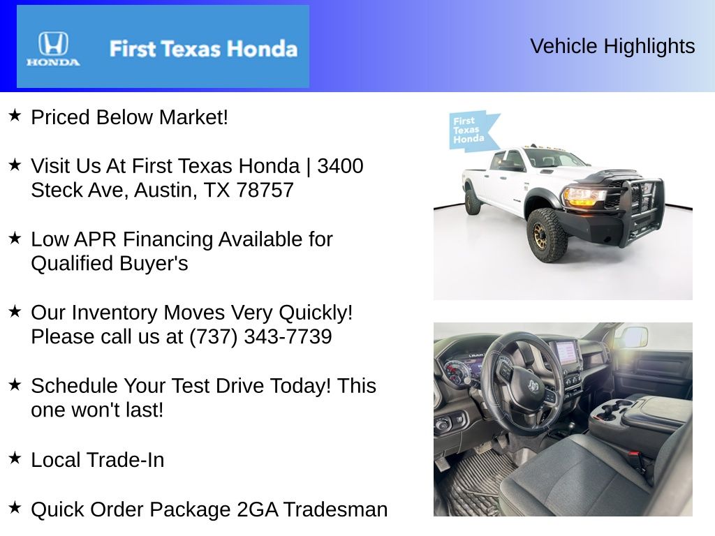 Used Car 2022 Ram 2500  Tradesman For Sale Under $40,000 In Austin, Texas
