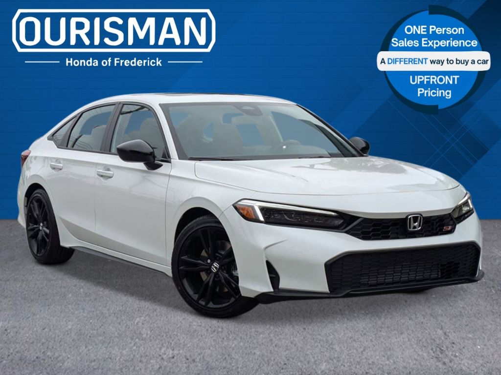 Platinum White Pearl 2026 Honda Civic Sedan Front-Wheel Drive 6-Speed Manual