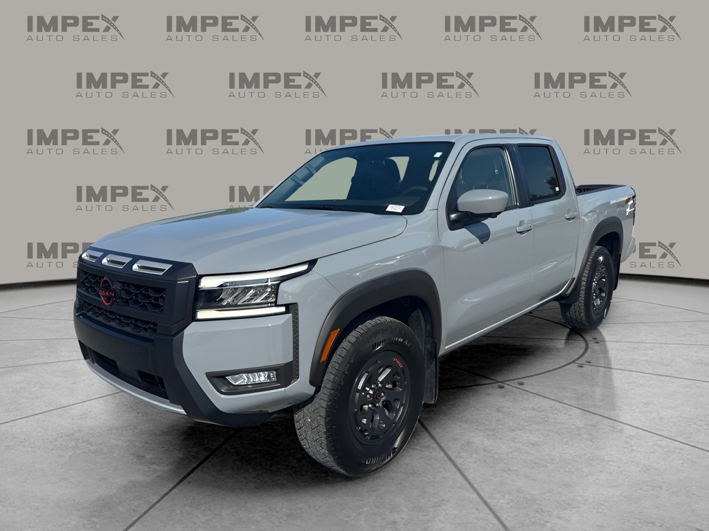 Boulder Gray Pearl 2025 Nissan Frontier Pickup Truck Four-Wheel Drive 9-Speed Automatic Overdrive