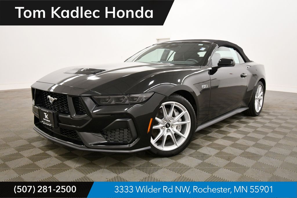 Black 2025 Ford Mustang Convertible Rear-Wheel Drive 6-Speed Manual