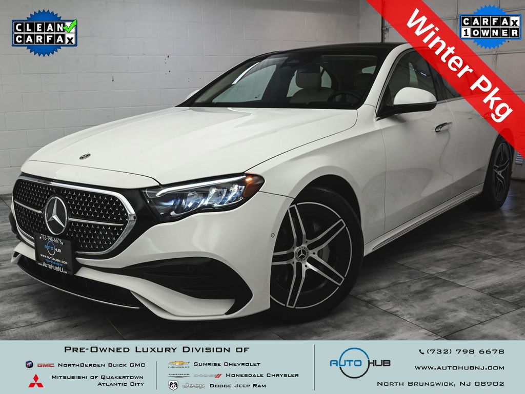 Polar White 2025 Mercedes-Benz E-Class Sedan All-Wheel Drive 9-Speed Automatic