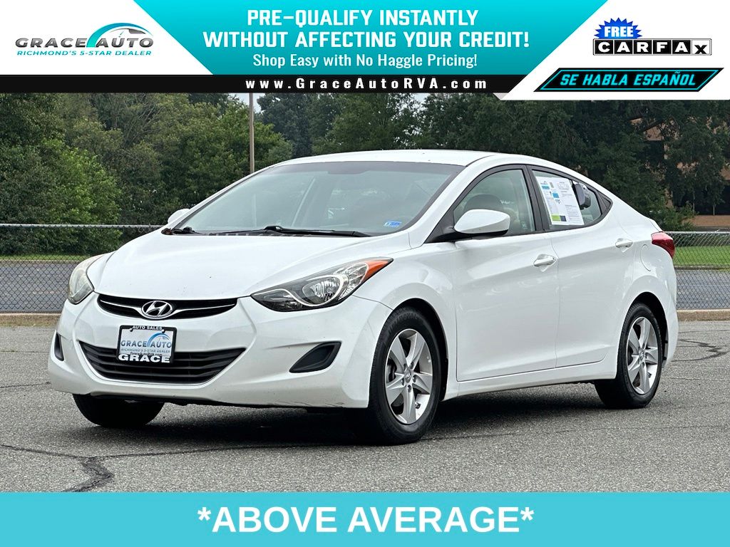 Shimmering White Mica 2013 Hyundai Elantra Sedan Front-Wheel Drive 6-Speed Automatic Overdrive