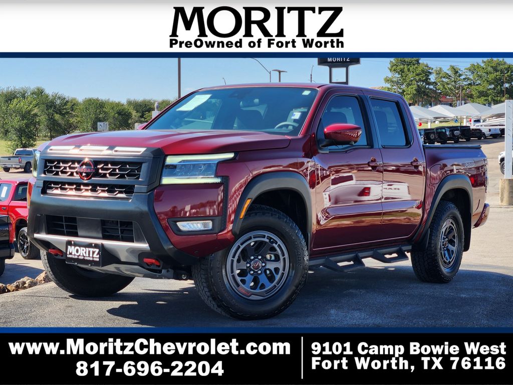 Cardinal Red Metallic 2025 Nissan Frontier Pickup Truck Four-Wheel Drive 9-Speed Automatic Overdrive