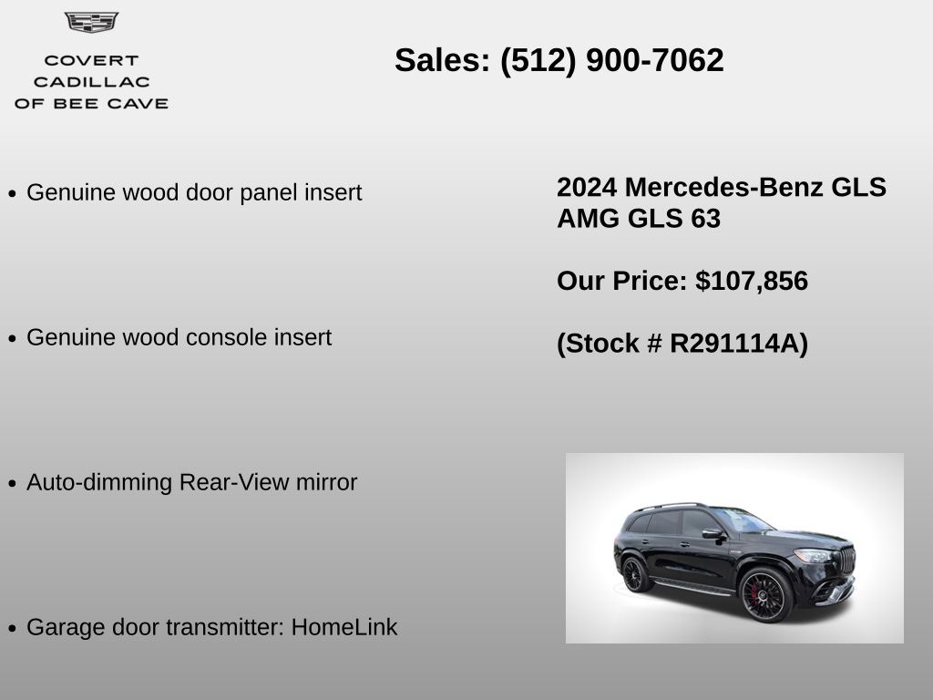 Used Car 2024 Mercedes-benz Gls  Gls 63 Amg® For Sale Under $110,000 In Austin, Texas