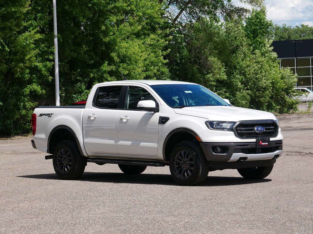 White Platinum Clearcoat 2019 Ford Ranger Pickup Truck Four-Wheel Drive Automatic