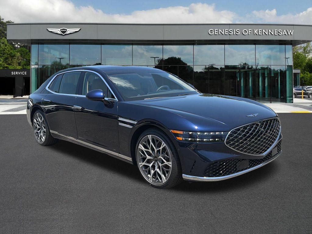 Capri Blue 2026 Genesis G90 3.5T e-Supercharger AWD Sedan All-Wheel Drive 8-Speed Automatic