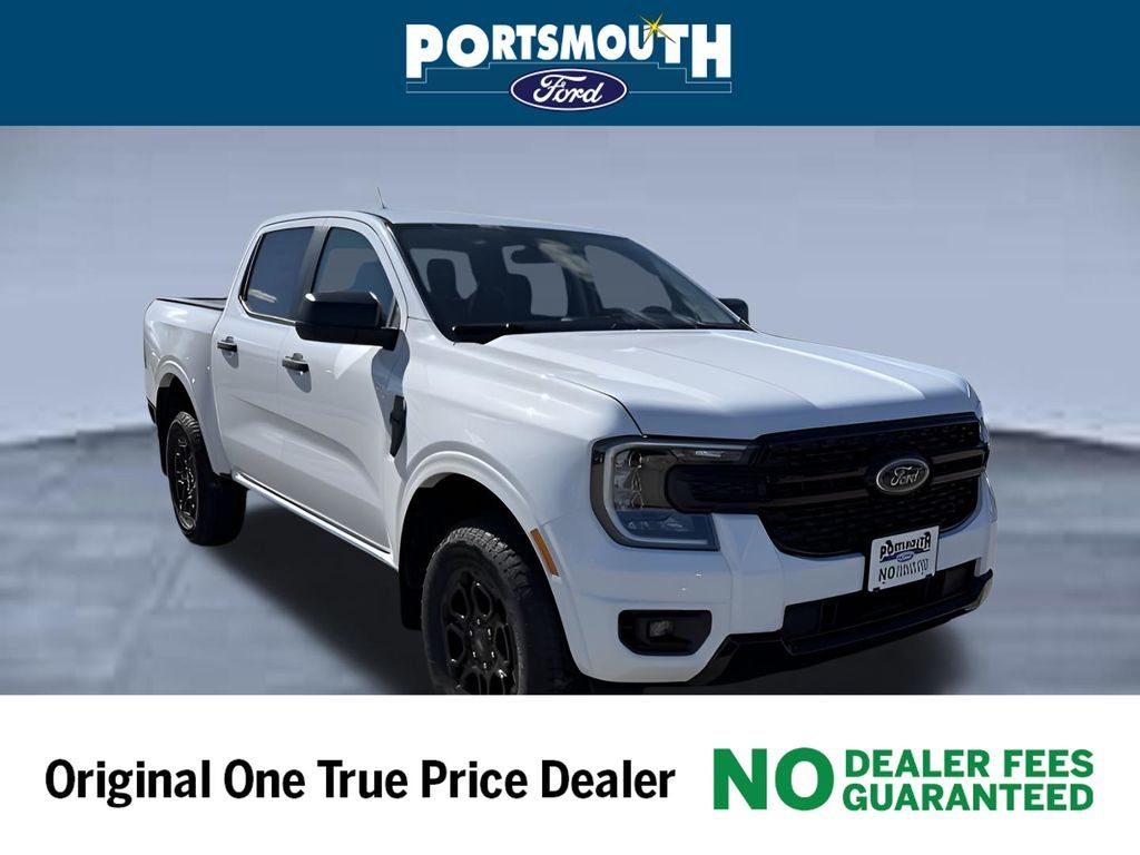 Oxford White 2025 Ford Ranger XLT SuperCrew 4WD Pickup Truck Four-Wheel Drive Automatic