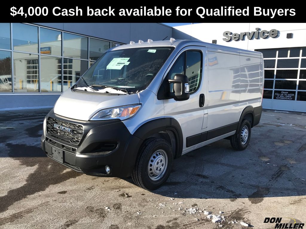 Bright Silver Metallic Clearcoat 2026 RAM ProMaster 1500 Tradesman 118 Low Roof Cargo Van FWD Van Front-Wheel Drive 9-Speed Automatic
