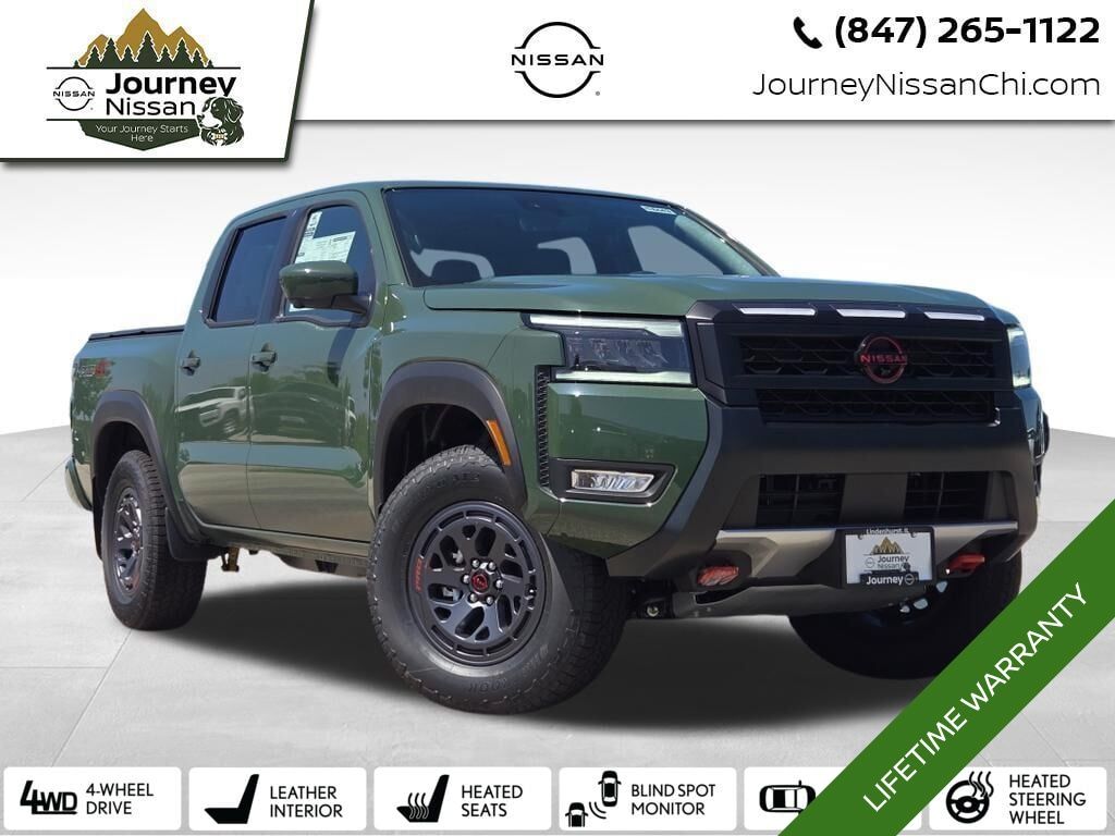 Tactical Green Metallic 2026 Nissan Frontier Pickup Truck Four-Wheel Drive 9-Speed Automatic Overdrive