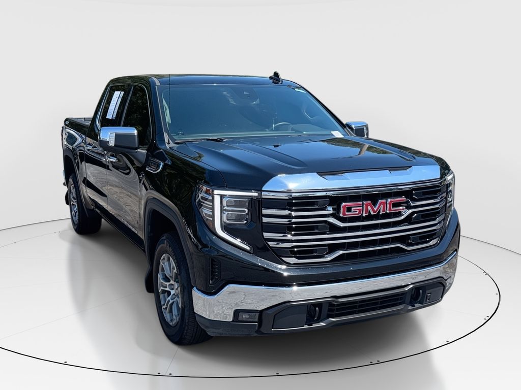 Onyx Black 2024 GMC Sierra 1500 SLT Crew Cab 4WD Pickup Truck Four-Wheel Drive Automatic