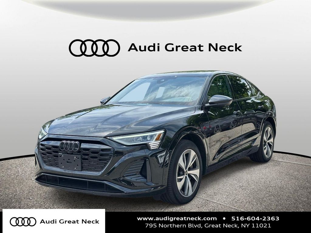 Black Metallic 2024 Audi Q8 e-tron Sportback quattro Premium Plus S line AWD Sedan All-Wheel Drive Automatic