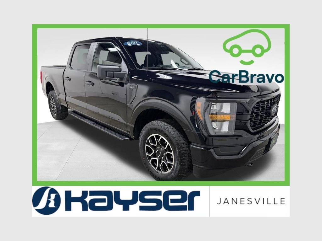 Black Metallic 2023 Ford F-150 XL SuperCrew 4WD Pickup Truck Four-Wheel Drive Automatic