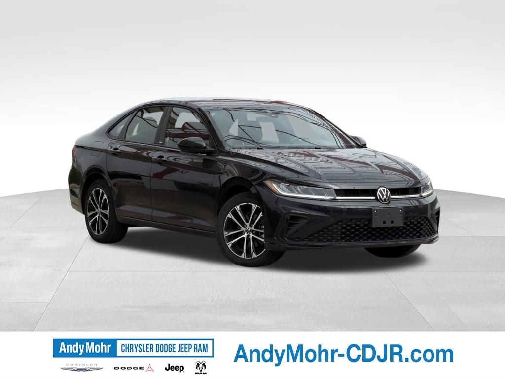 Deep Black Pearl 2025 Volkswagen Jetta Sedan Front-Wheel Drive 8-Speed Automatic