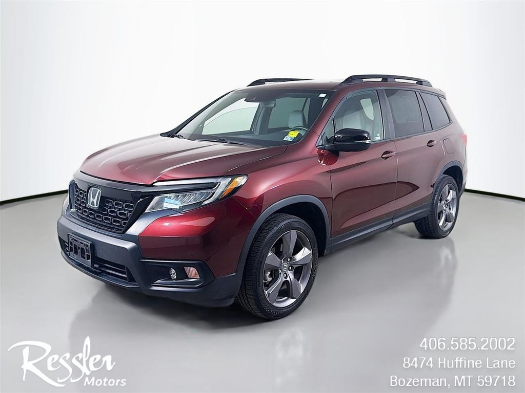 Red (Maroon) 2021 Honda Passport Touring AWD SUV / Crossover All-Wheel Drive 9-Speed Automatic