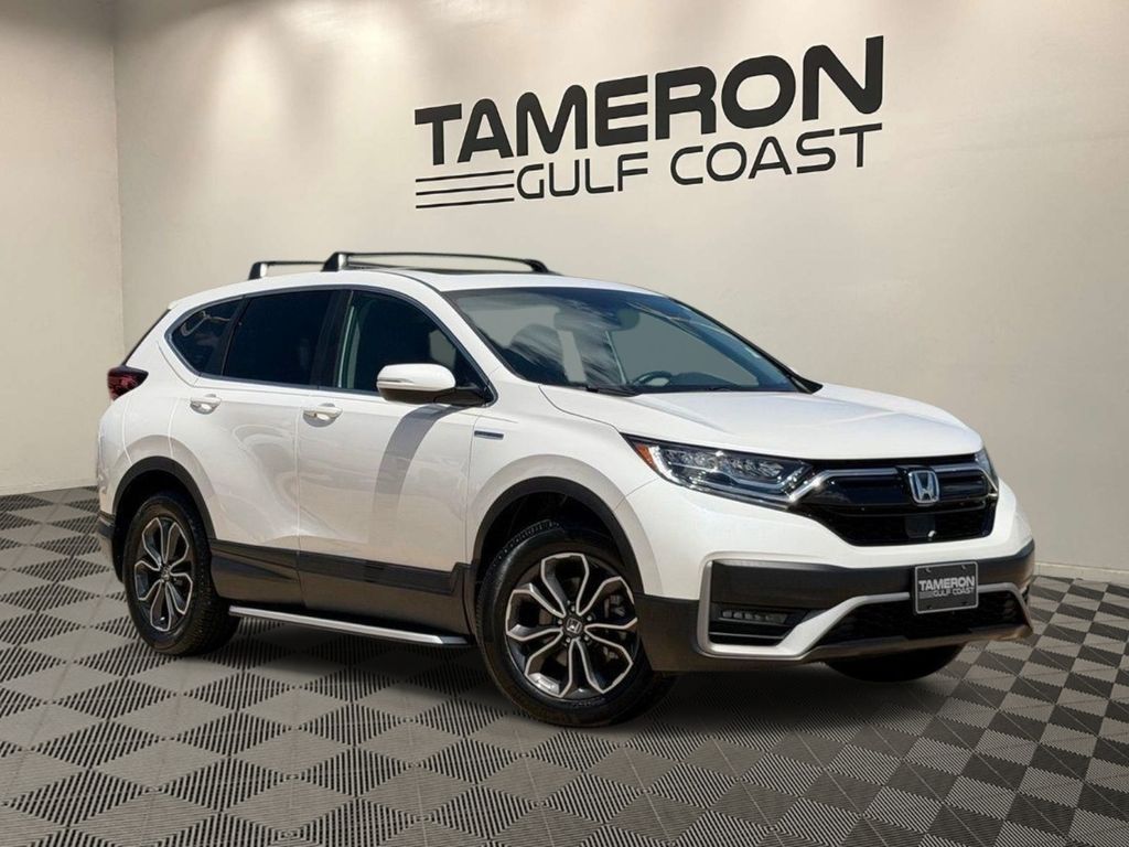 Platinum White 2022 Honda CR-V Hybrid EX-L AWD SUV / Crossover All-Wheel Drive Continuously Variable Transmission