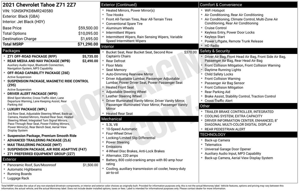Used 2021 Chevrolet Tahoe SUV