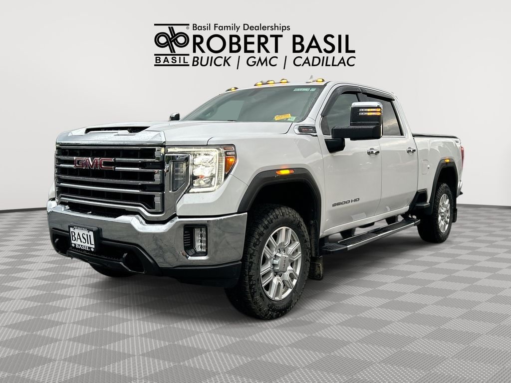 White Frost Tricoat 2023 GMC Sierra 3500HD Pickup Truck Four-Wheel Drive 6-Speed Automatic