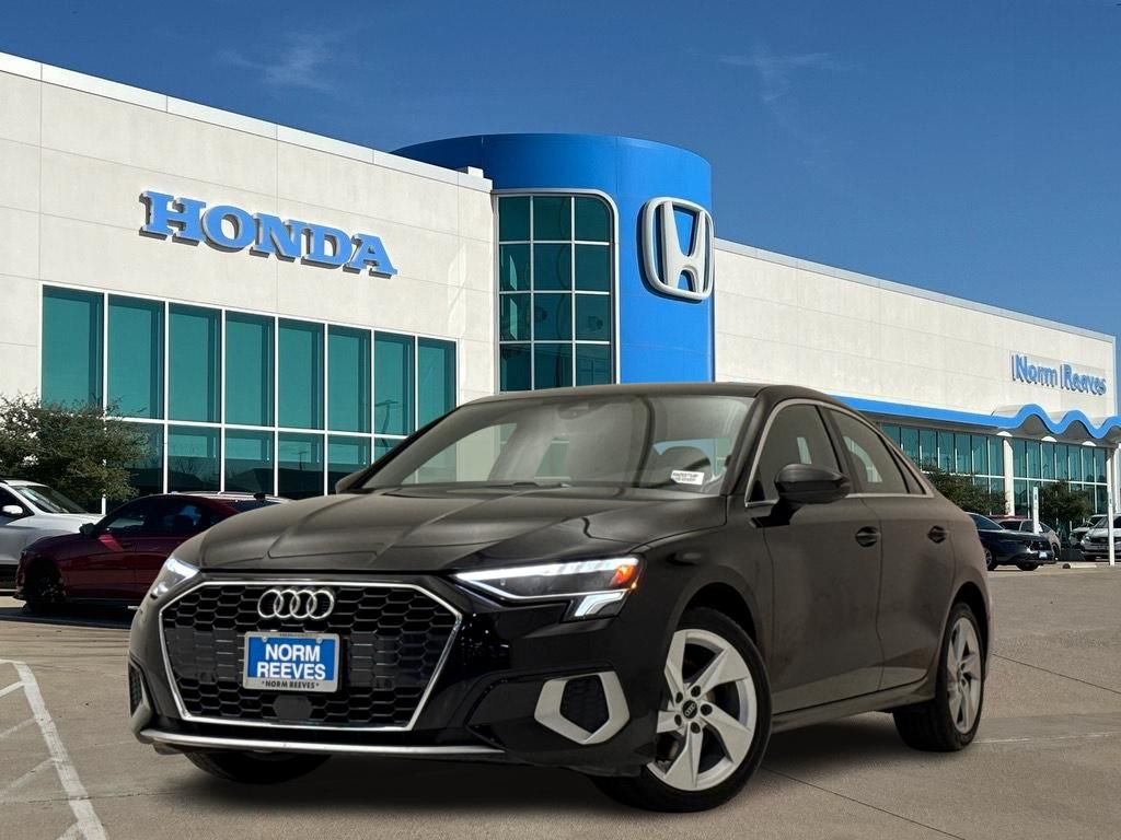 Brilliant Black 2024 Audi A3 Sedan Front-Wheel Drive 7-Speed Automatic