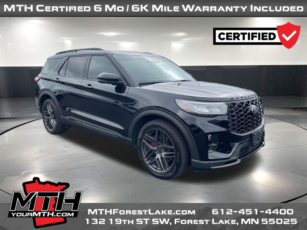 Agate Black Metallic 2025 Ford Explorer SUV / Crossover All-Wheel Drive Automatic