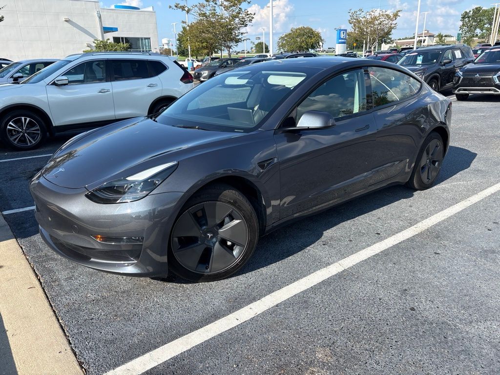 Gray 2023 Tesla Model 3 Sedan Rear-Wheel Drive 1-Speed Automatic