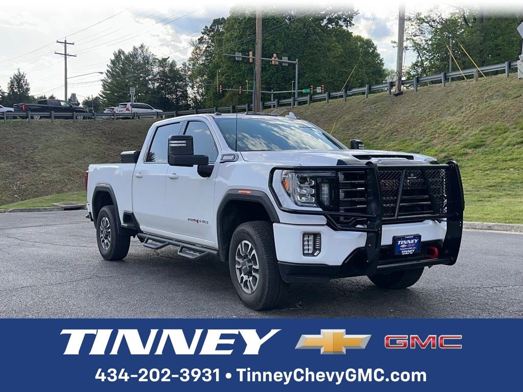 Summit White 2023 GMC Sierra 2500HD AT4 Crew Cab 4WD Pickup Truck Four-Wheel Drive Automatic