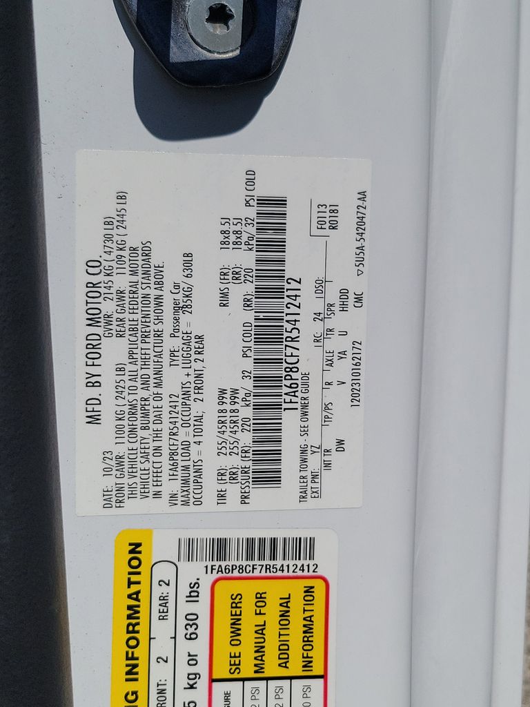 2024 Oxford White Ford Mustang GT RWD Coupe