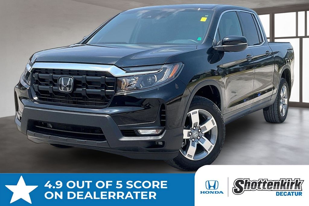 Black 2025 Honda Ridgeline Pickup Truck All-Wheel Drive 9-Speed Automatic
