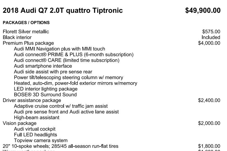 2018 Audi Q7 2.0T Premium Plus 24